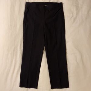 Black Stretch Fitted Capri Pants